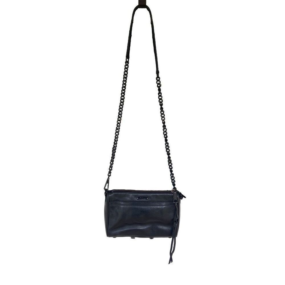 Rebecca Minkoff Mini Mac Black Leather Crossbody Chain Strap